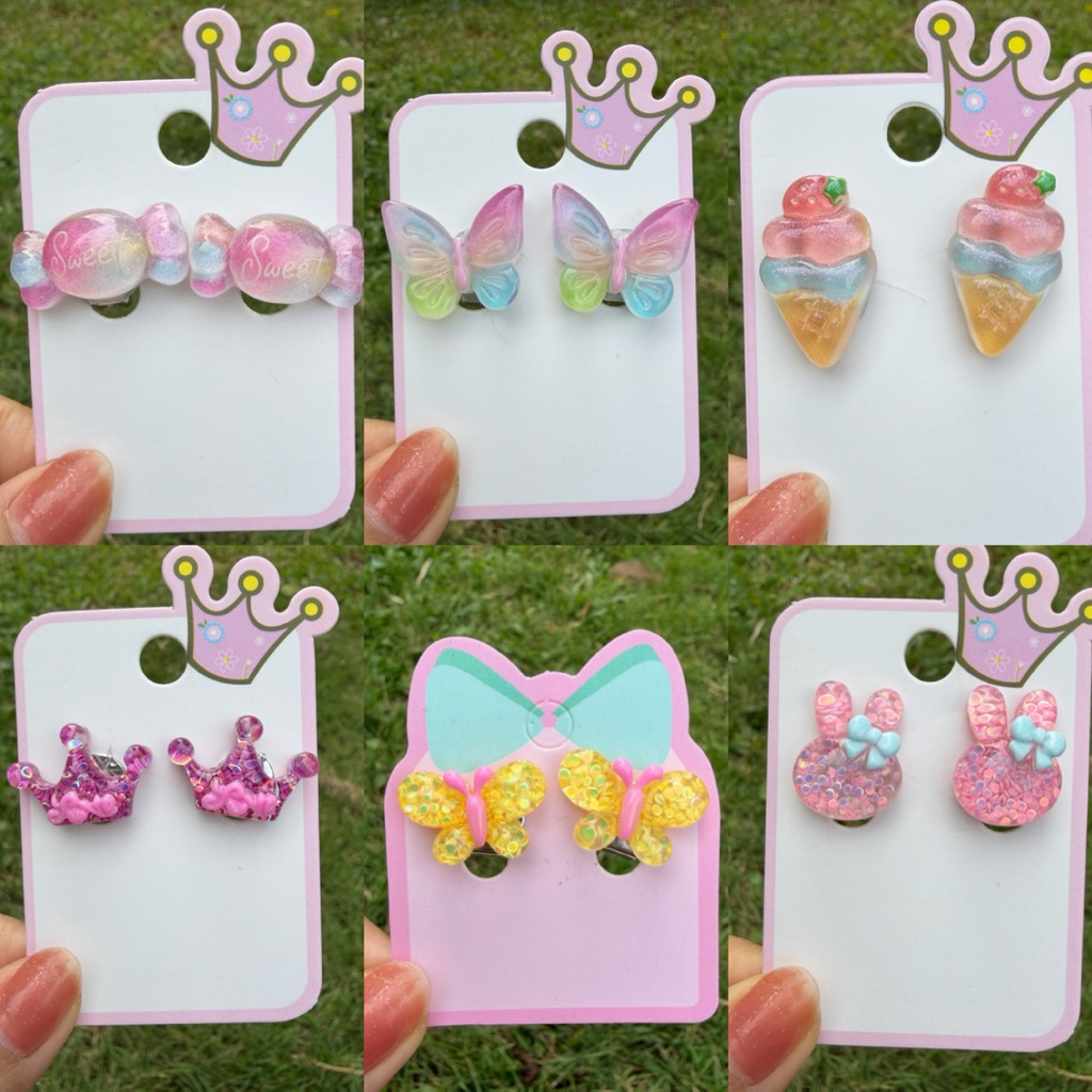 ตุ้มหูเด็ก,ต่างหูแบบหนีบ,ส่งจากปทุมธานี(ลายเยอะกว่าในรูป)แถมซิลิโคนกันเจ็บทุกคู่ - รูปที่ 4