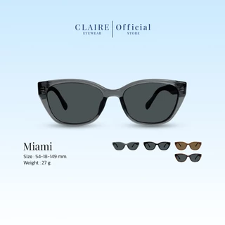 CLAIRE : (MI) แว่นกันแดด รุ่น Miami แว่นกันแดดเลนส์แท้ กันแดดUV400 | Sunglasses