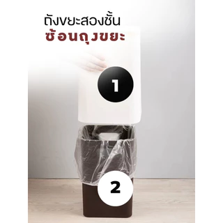 𝗞𝗛𝗨𝗠 𝗧𝗢𝗡𝗘 ราคาดีพิเศษเฉพาะช่วงนี้เท่านั้น ถังขยะมินิมอล ถังขยะในห้อง (สี่เหลี่ยมมีฝาปิด)
