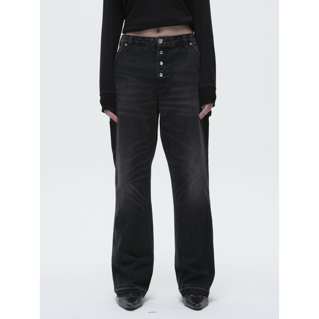 'Coal Washed' Carpenter jeans