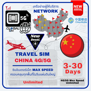 【The Global SIM】Mainland China SIM ซิมจีนแผ่นดินใหญ่ China M…