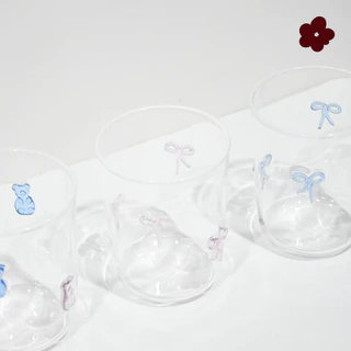 Cherie everyday glass | แก้วไอคอน โบว์สีชมพู (Rosie)