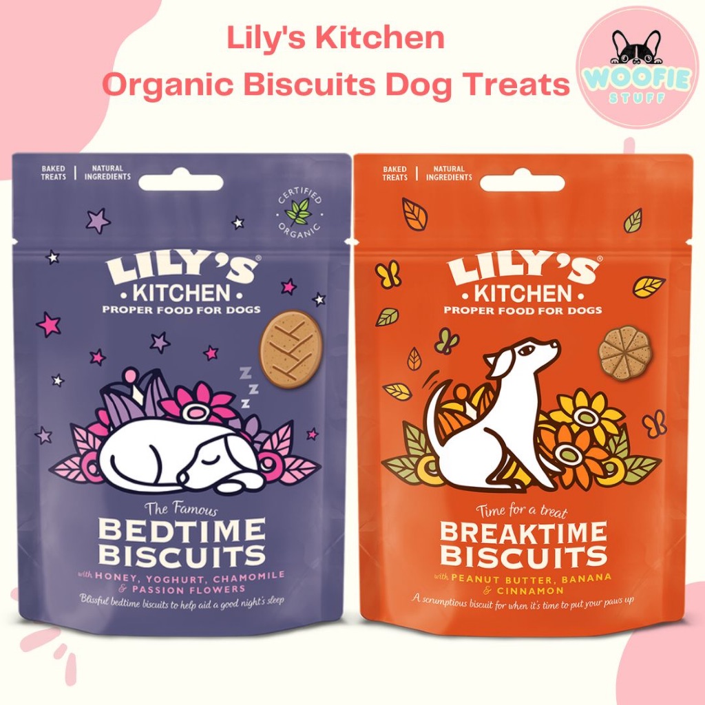 ขนมสุนัข Lily's Kitchen Organic Biscuits แบบกรอบ มี 3 สูตร ขนาด 80 กรัม นำเข้าจากอังกฤษ