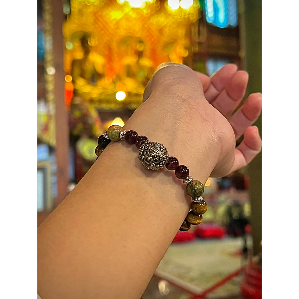 กำไลหินแก้ปีชง 2569 สำหรับผู้ที่เกิดปีนักษัตร  ชวด มะเมีย เถาะ ระกา   ขนาดข้อมือ Freesize - รูปที่ 3