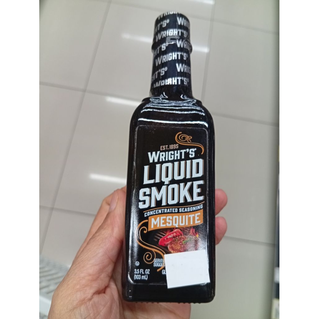 Wright's Liquid Smoke Mesquite 103ml.ปรุงพร้อมอาหาร/หมักกับเนื้อสัตว์เพื่อเพิ่มความหอมของกลิ่นย่าง