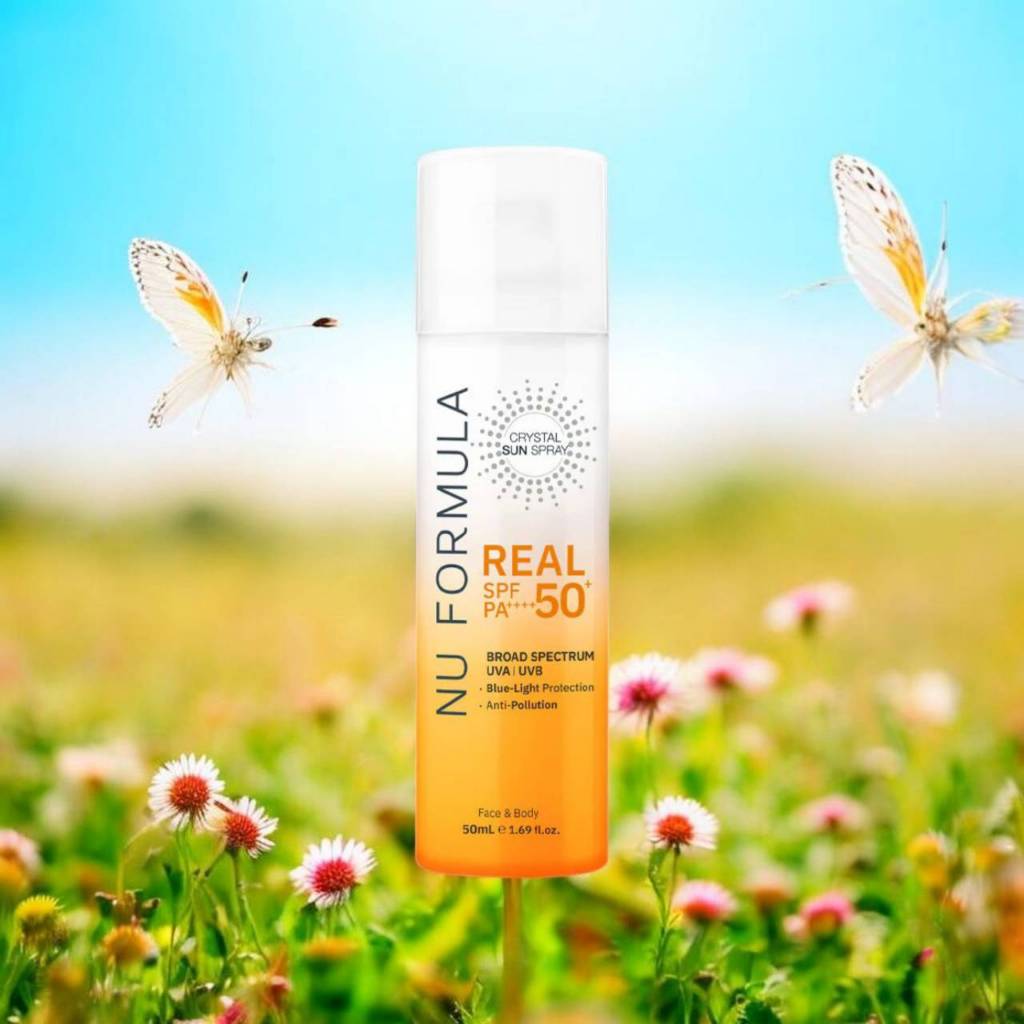แท้ 100% Nu Formula Crystal Sun Spray Real SPF50+ PA++++ 100 ml