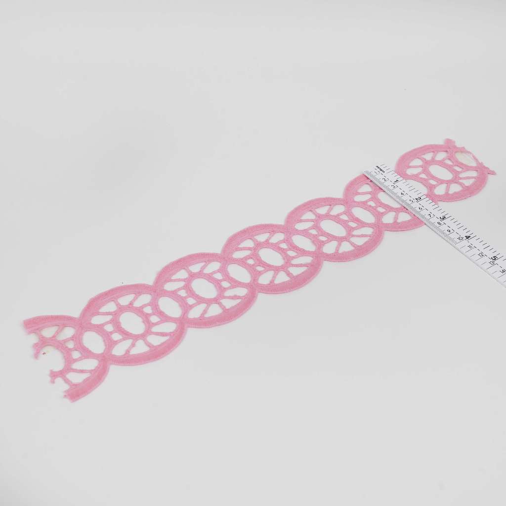 PureCotton Lace – ลูกไม้คอตตอนปักลาย 3 นิ้ว 15 หลา (15 Yards)