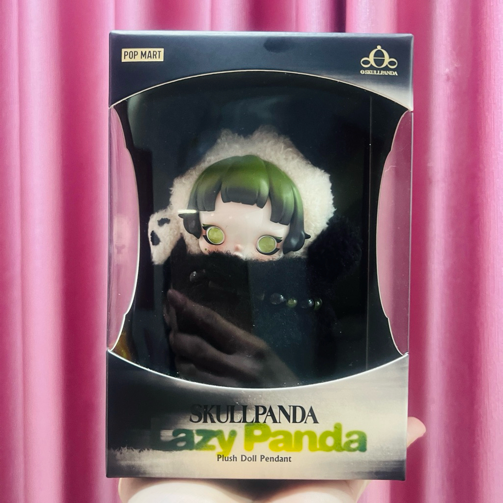 พร้อมส่ง % POP MART SKULLPANDA Lazy Panda Plush Doll Pendant[ของแท้] ราคา ถูกที่สุด ดีลบีเคเค