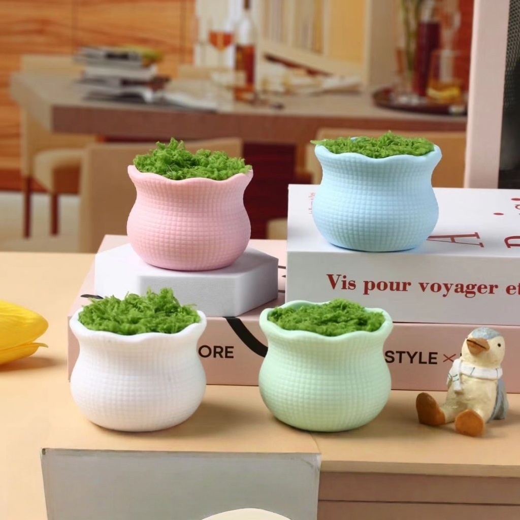 กระถางดอกไม้ขนาดเล็ก กระถางดอกไม้พลาสติก ลวดกำมะหยี่ ไหมพรม สำหรับงานประดิษฐ์