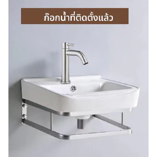 【Same-day shipping】ตู้ห้องน้ำกันน้ำติดผนังชุดอ่างล้างหน้าสำหรับครอบครัวขนาดเล็กติดตั้งง่ายทำความสะอาดง่าย
