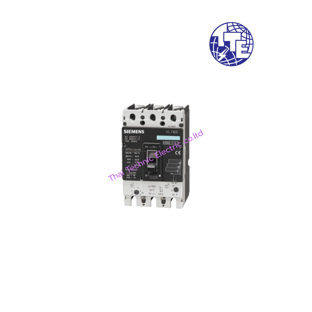 MCCB "SIEMENS" 3VL2710-1DC36-0AA0 VL160N TM,LI 3P 80-100A Icu=55kA 415V