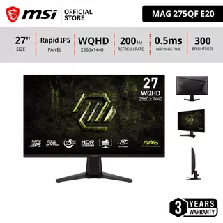 MSI MAG 275QF E20 Monitor จอคอมพิวเตอร์ 27นิ้ว 200Hz