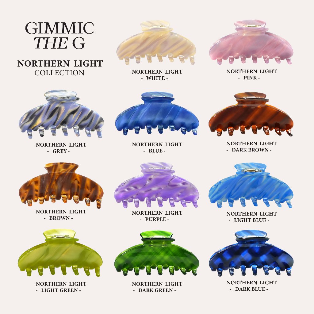 💫 GIMMIC THE G กิ๊ฟหนีบผม ที่หนีบผม HAIR CLAW CLIP รุ่น NORTHERN LIGHTS 💫