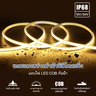 แถบ LED กันน้ำ IP68 12V/24V สำหรับกลางแจ้ง เทปไฟ LED กันน้ำด้วยกาวยึด 3M