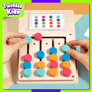 [มาใหม่ สุดปัง] ของเล่นมอนเตสซอรี่ บอร์ดจับคู่สีไม้ เสริมพัฒนาการเด็ก | TwinkleKids