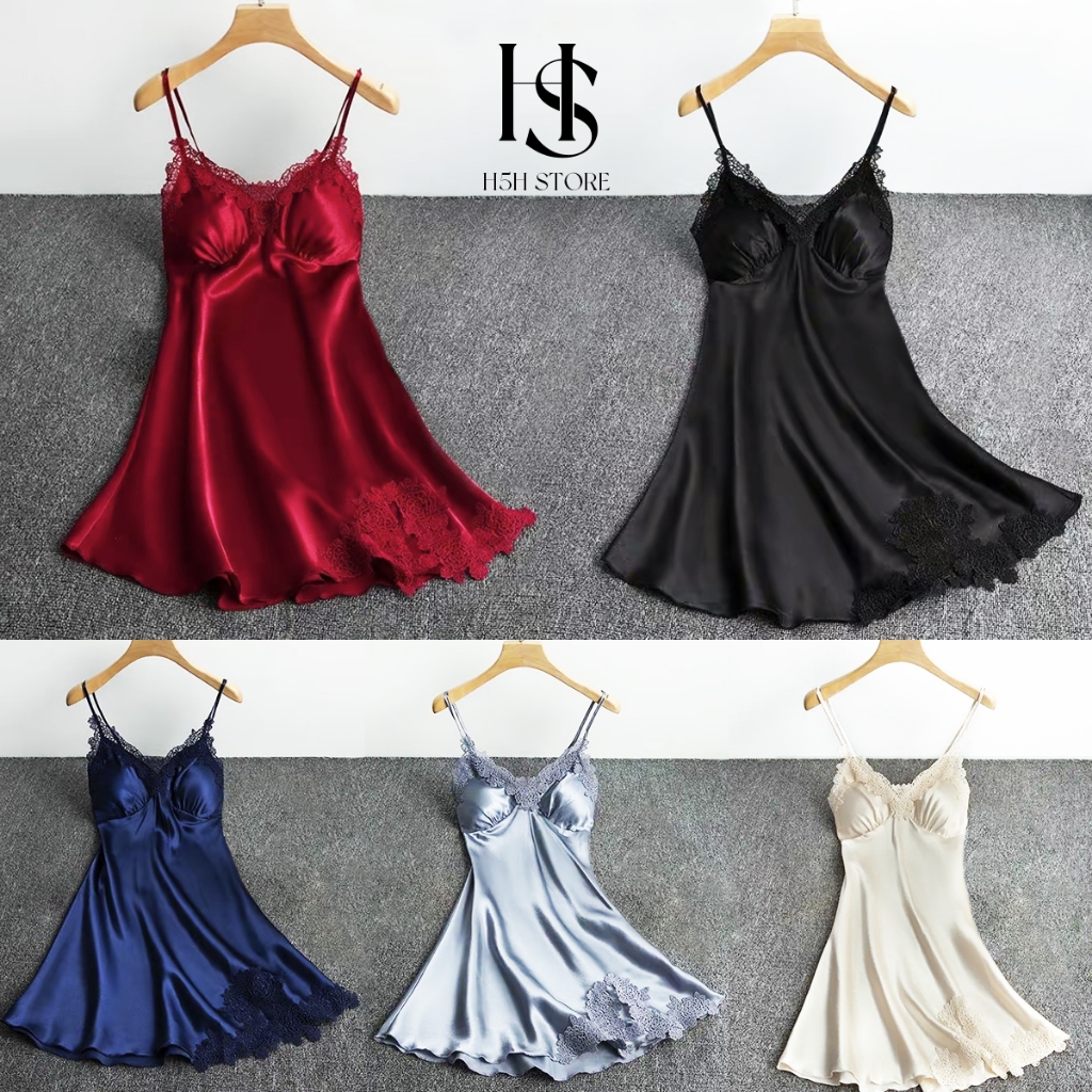 H5H สายเดี่ยวชุดนอนสาว สีหลายเลือก เนื้อผ้าแห้งเร็ว ระบายอากาศเย็นสบาย ใส่เที่ยวทะเลชิลล์ๆ ไซส์ครบ