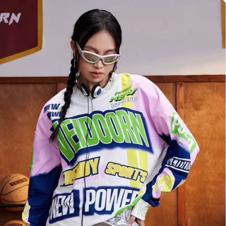 VEIDOORN เสื้อแขนยาวสตรีทแฟชั่น ลายกราฟิก Oversize เสื้อแฟชั่นวัยรุ่น ใส่ได้ทั้งชายหญิง