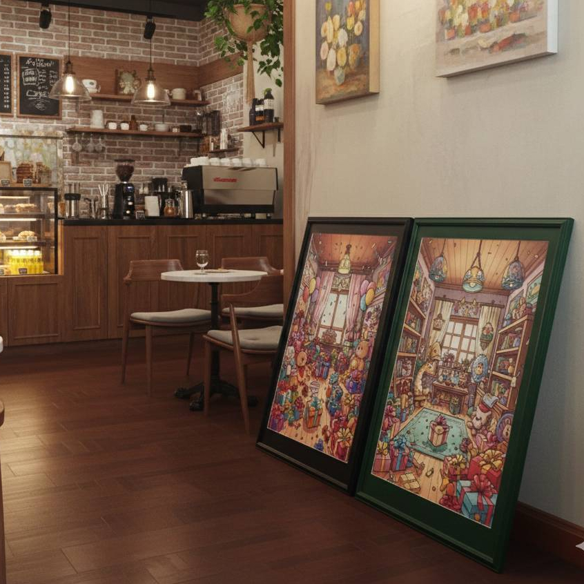 กรอบรูป 80x55cm กรอบจิ๊กซอว์ ขนาดใหญ่ 1000-1200ชิ้น มี 15 สีให้เลือก
