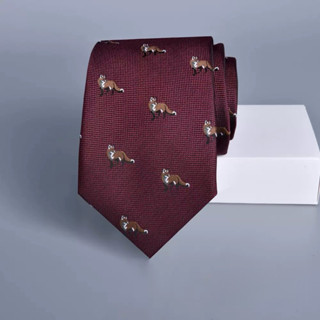 NECKTIE NUTTHA -👔เนคไทสีแดง ผ้าเช็ดหน้า  (ขนาด 7 CM.) - พร้อ…