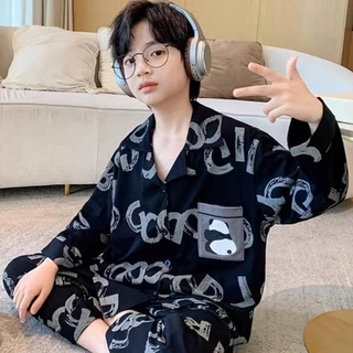 115~175cm,ชุดนอนเด็ก,ชุดนอนเด็กผู้ชาย,เสื้อผ้าการ์ตูนเด็กผู้ชาย,ผ้าคุณภาพสูง,เสื้อแขนยาว+กางเกงขายาว