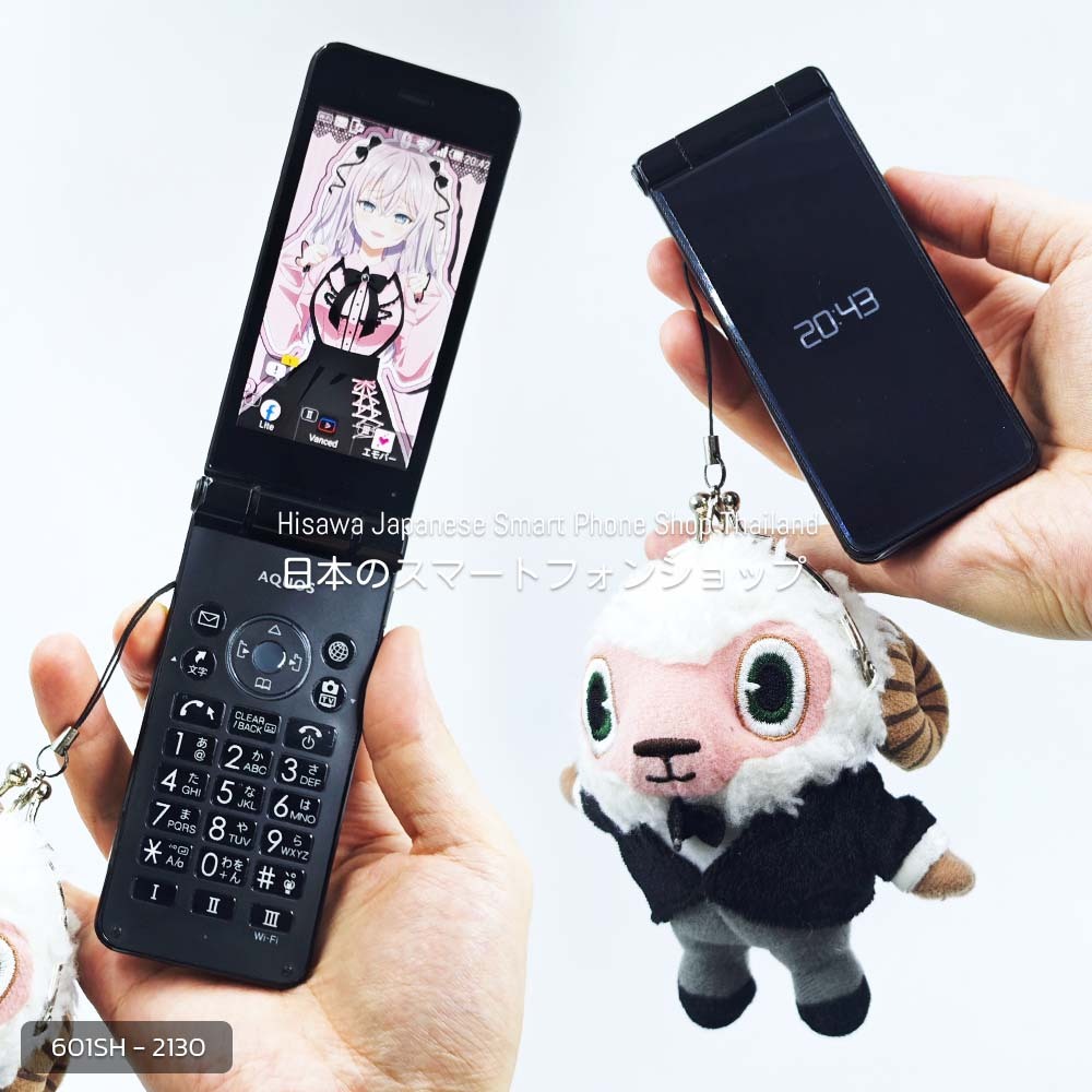 SHARP AQUOS K-TAI 2 (601SH) สีดำ มือถือฝาพับญี่ปุ่น โทรในไทยได้ หายาก - SoftBank #2130