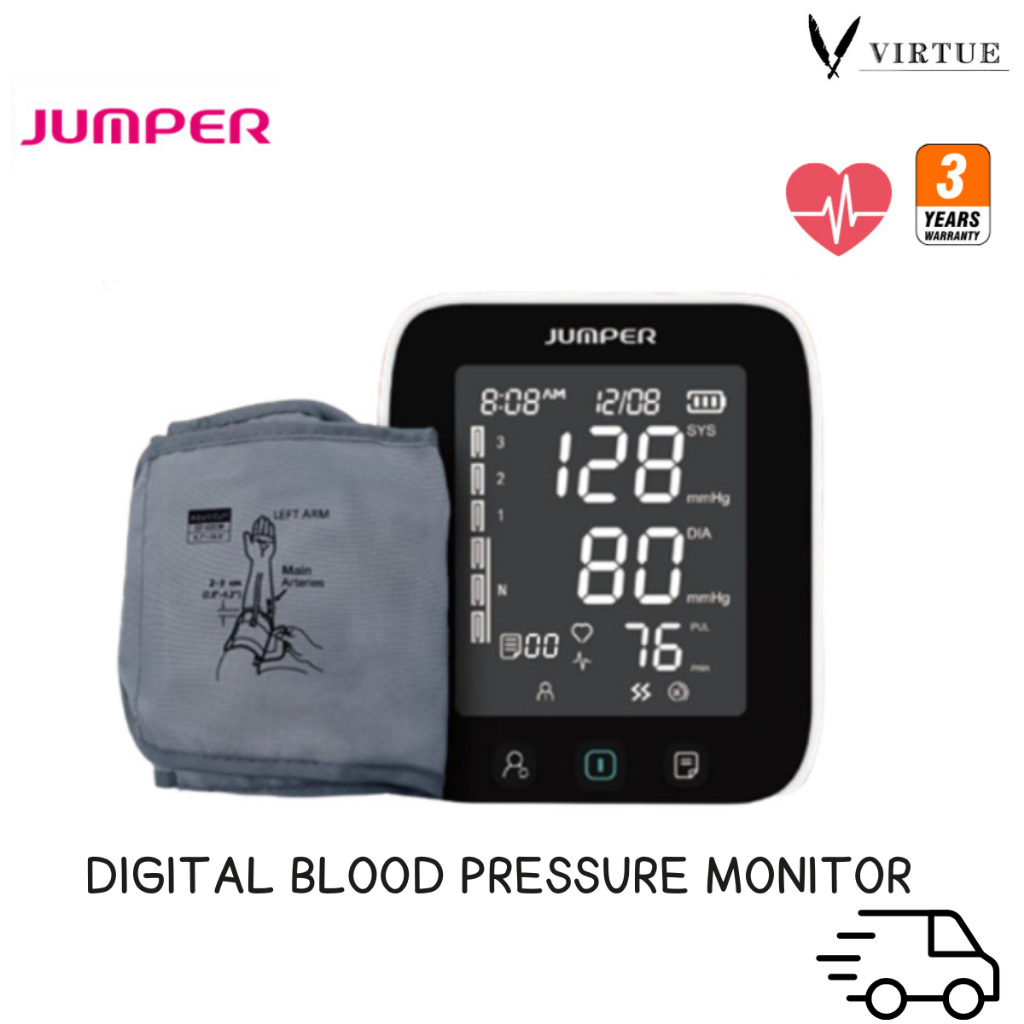 Jumper Digital Blood Pressure/ Monitor เครื่องวัดความดันโลหิต รุ่น JPD-HA101 [3 Years Warranty]