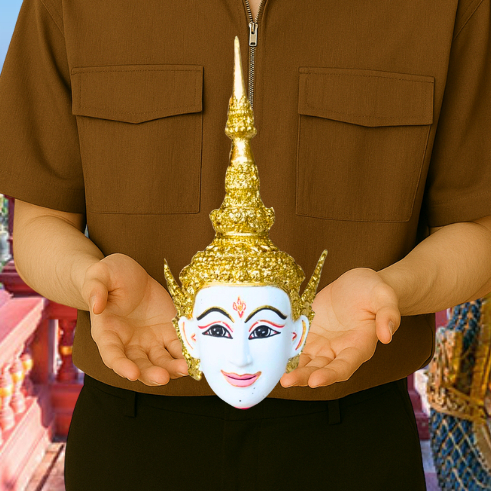 พระอิศวร  พรีเมี่ยม ขนาดกำปั้น สีขาว งานเขียนมือ ผ่านพิธีเบิกเนตรแล้ว