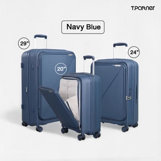 [ประกัน 3 ปี] Tpartner GOOD Job – กระเป๋าเดินทางล้อลาก ฝาเปิดหน้า ใส่ Laptop ได้ 17 นิ้ว สีสุภาพ