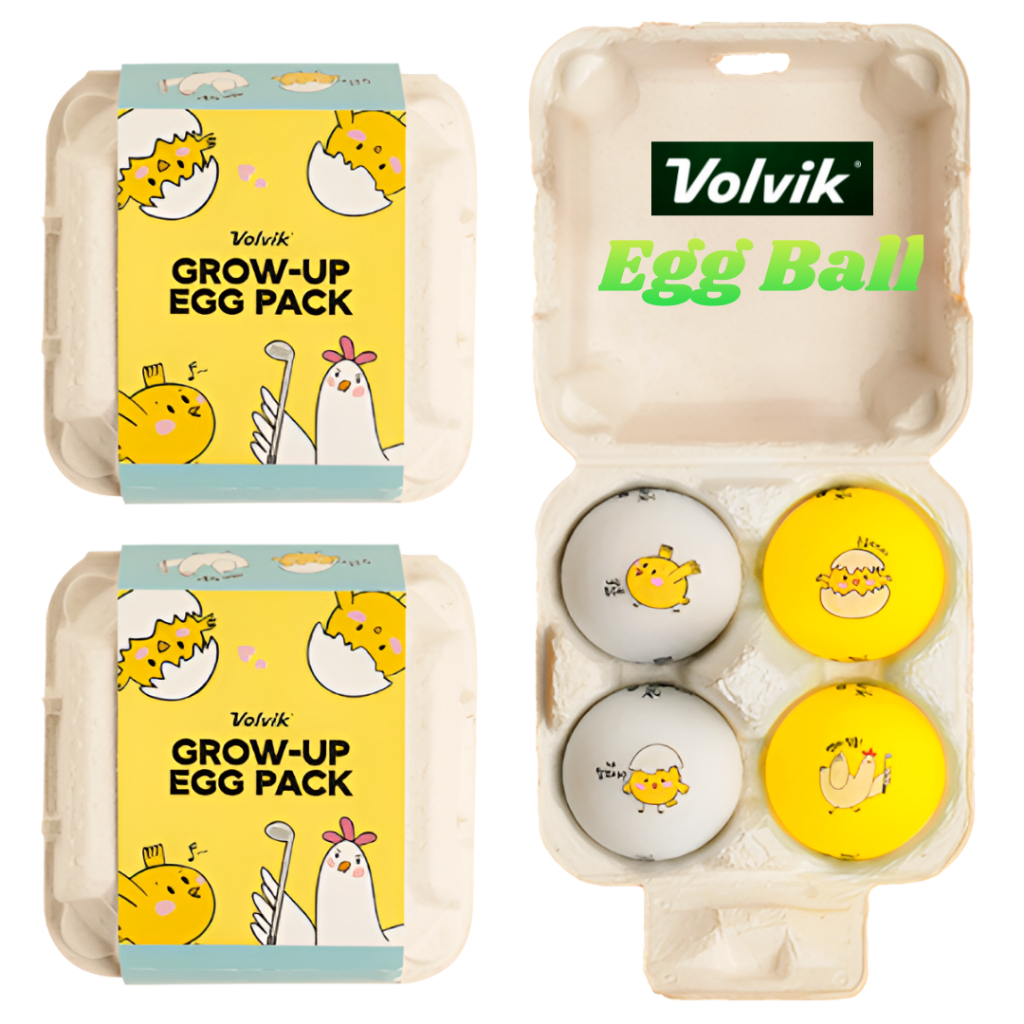 [🚚จัดส่งไว] Volvik VIVID Grow-Up Egg Pack Golf Balls(4Balls/1Pack)