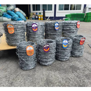 ลวดหนาม ยาว60-200เมตร หนา 1.2mm/1.4mm/1.7mm/2mm/2.35mm ลวดหนามชุบกัลวาไนซ์ร้อน ทนสนิม รั้วทหาร รั้วบ้าน