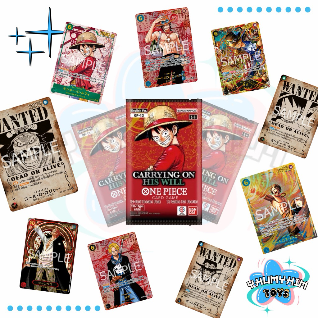 🏴‍☠️พร้อมส่งในไทย🏴‍☠️OP13-JP การ์ดวันพีช  BOOSTER PACK -Carrying on His Will- [OP-13] ล็อต JP ของแท้