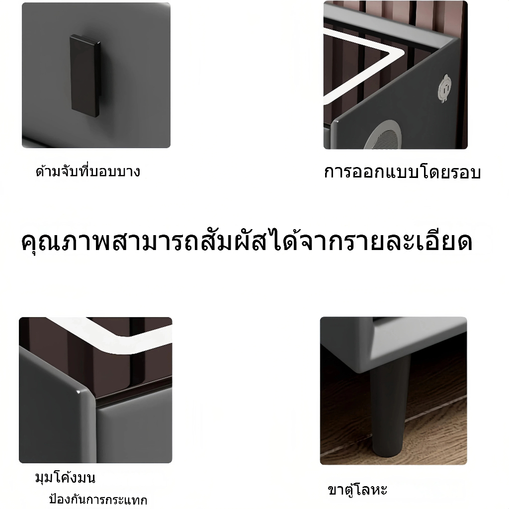 โต๊ะข้างเตียงอัจฉริยะ ไฟ LED ปรับได้ 3 สี + ชาร์จไร้สาย + ลำโพงบลูทูธ 5.0 - รูปที่ 5