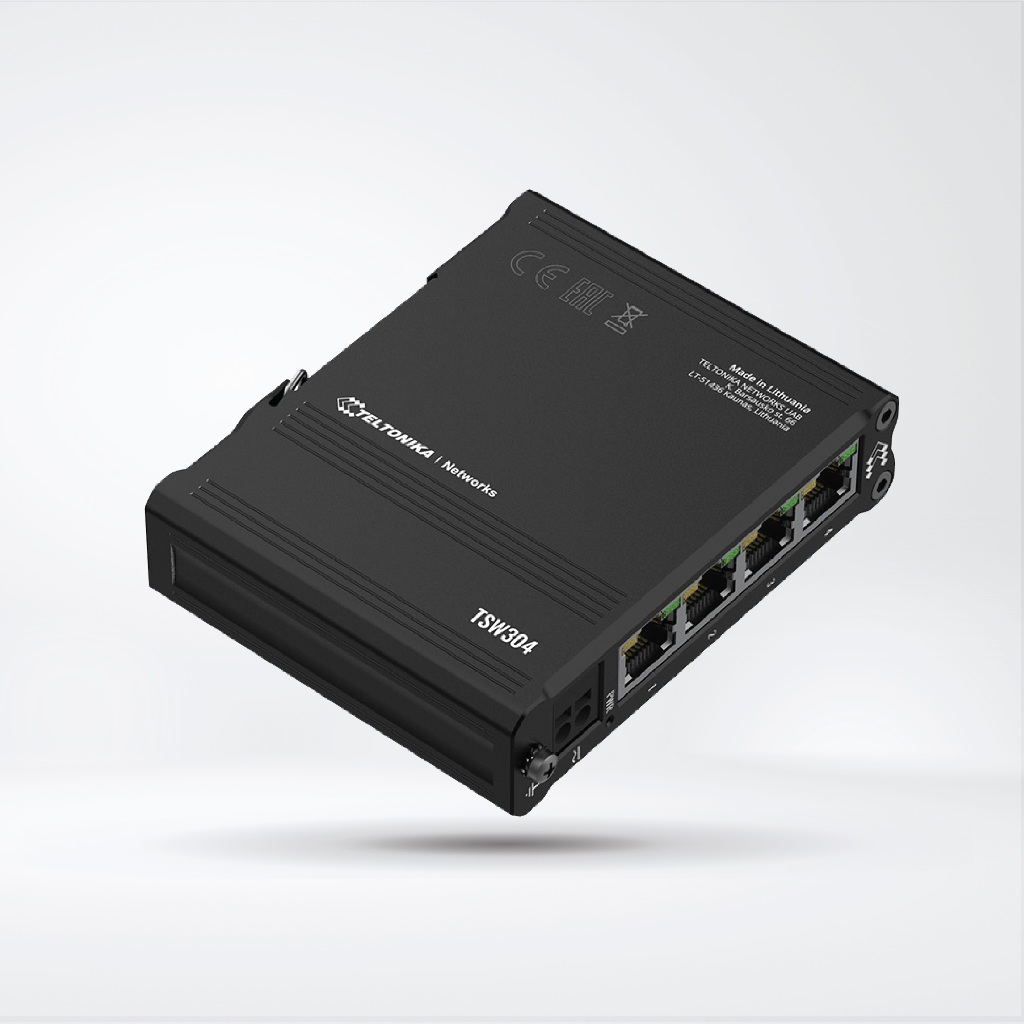 TSW304 4xGigabit Ethernet ports Industrial Unmanaged DIN-rail Switch | 4x RJ45 10/100/1000 Mbps