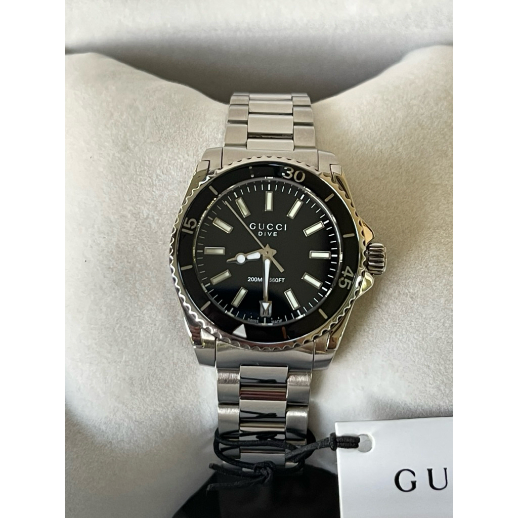 GUCCI DIVE Black Dial Quartz Women’s Watch หน้าปัด 32 mm