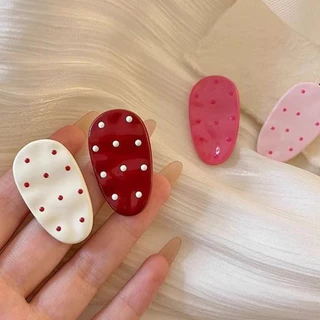 fashion.shop502 พร้อมส่งในไทย กิ๊บติดผม รูปไข่ลายจุด กิ๊บติดหน้าม้า สำหรับผู้หญิง สีสันสดใส เรียบง่าย มีส่งด่วน Q-237