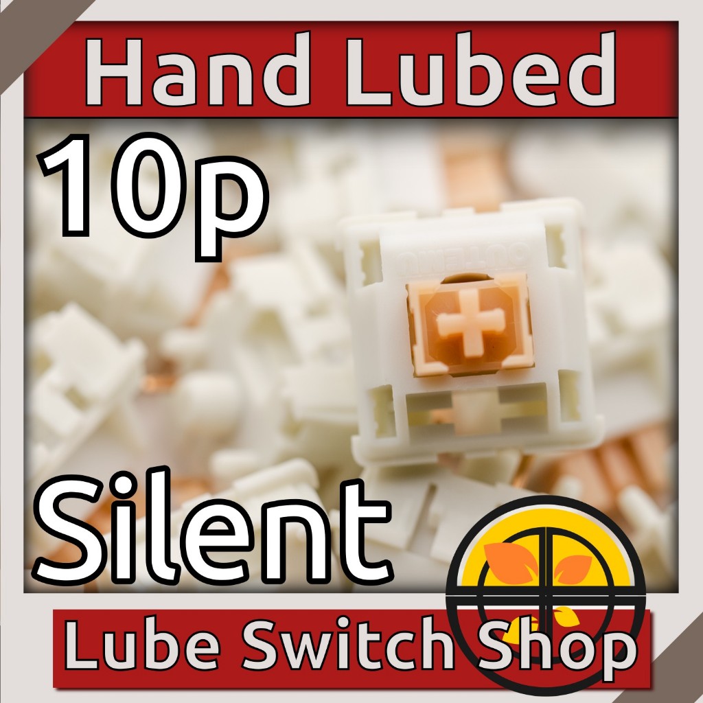 ลูปมือ 10ตัว Outemu Silent Cream Yellow Pro Lubed Silent Tactile Switch
