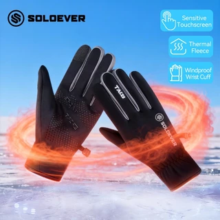 【TH】SOLOEVER Gloves ถุงมือมอเตอร์ไซค์-จักรยาน กันน้ำ สัมผัสจอได้ ระบายอากาศดี ยืดหยุ่น กันลื่น