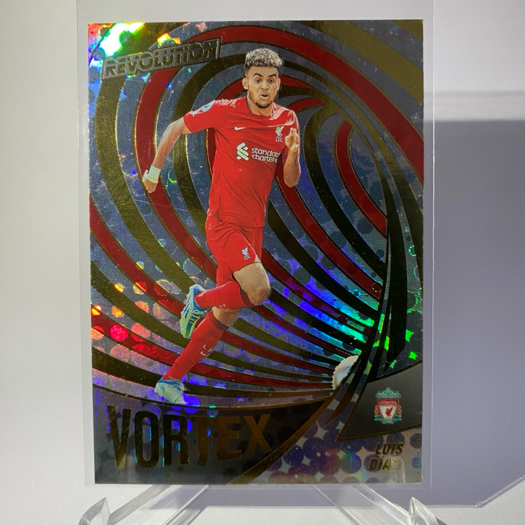 การ์ดนักกีฬาฟุตบอล LUIS DIAZ, LIVERPOOL, VORTEX,  REVOLUTION, PANINI 2022