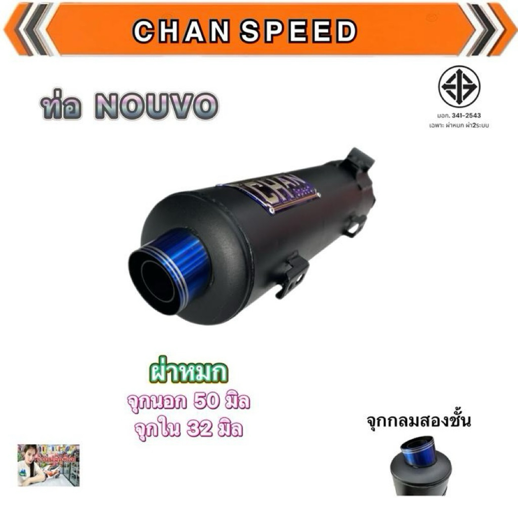 ท่อผ่าNoUVO MXชาญสปีดคอเลสไล่สปริง - รูปที่ 2