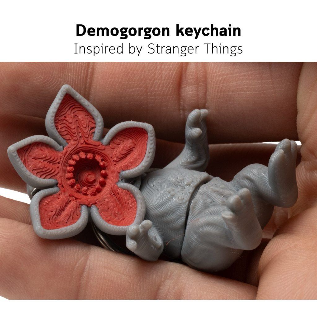 Demogorgon Keychain พวงกุญแจมอนสเตอร์ Inspired by Stranger Things | Horror Collectible Keyring สำหรั