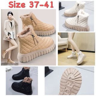 พร้อมส่ง 🇹🇭 Size 37-41 รองเท้าบูท Street รุ่นกันน้ำ บุขนกันห…