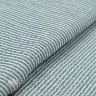 ผ้าคอตตอน 100% ดับเบิ้ลก๊อช (สารูทอสองชั้น) ทอลายริ้ว 110 กร…