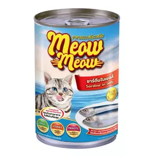 เหมียว เหมียว (1 กระป๋อง) อาหารเปียกแมวบรรจุกระป๋อง 400g. (1)