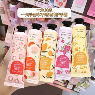 🌸hand cream เซ็ตครีมทามือ Hankey 30g (10 หลอด 10 กลิ่น) | จัดส่งทันที 🚛