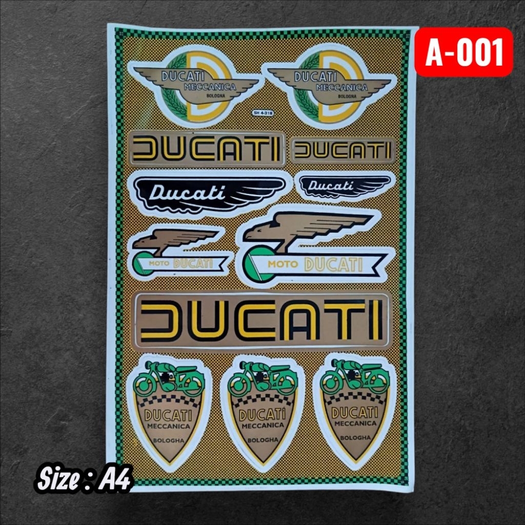 สติ๊กเกอร์Sticker Ducati Classic รหัส A-001