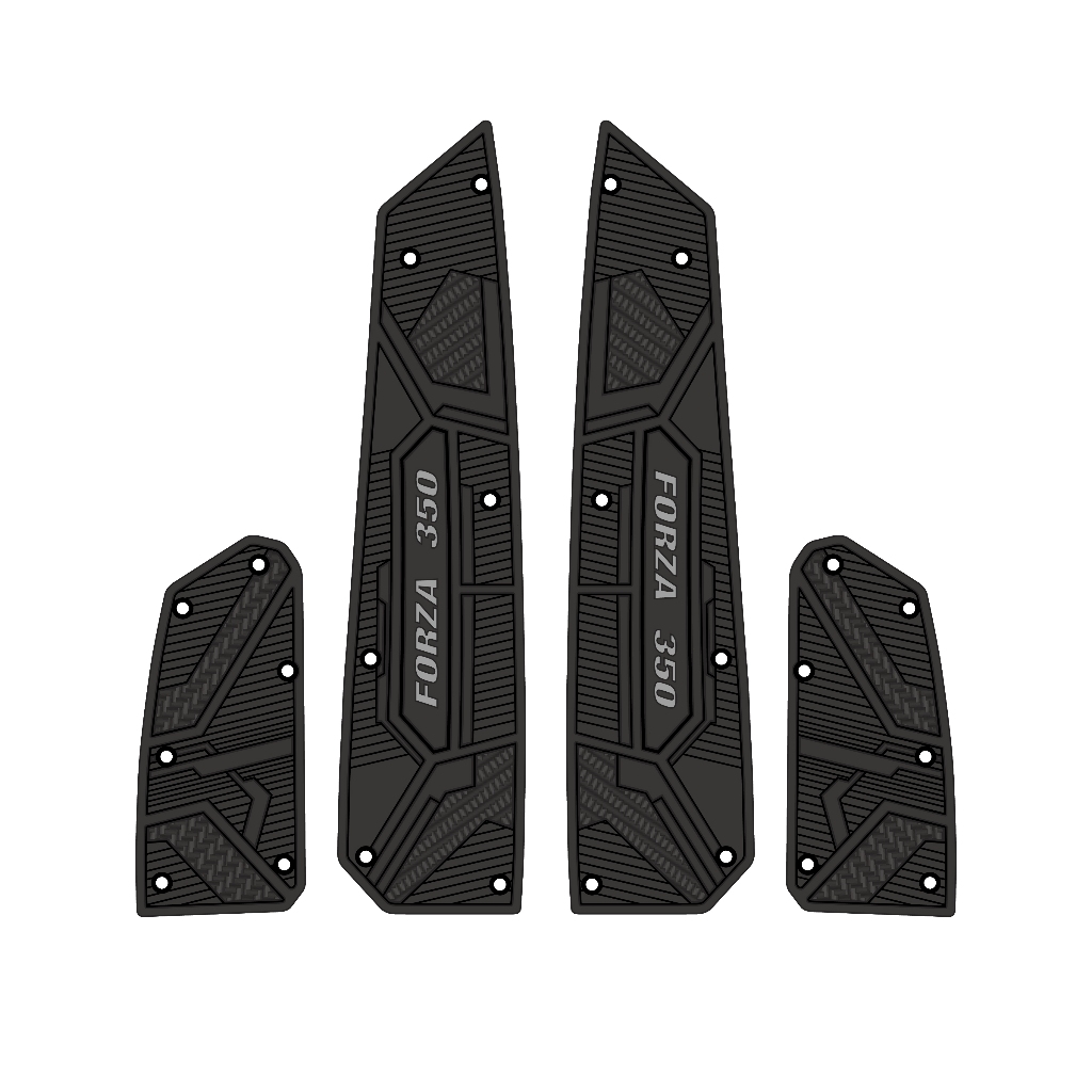 2018-2026 HONDA FORZA 350/300 แผ่นยางวางเท้า ยางกันลื่น มอเตอร์ไซค์ พรมปูพื้นมอเตอร์ไซค์ เสื่อขั้น ฟอร์ซ่า - รูปที่ 2