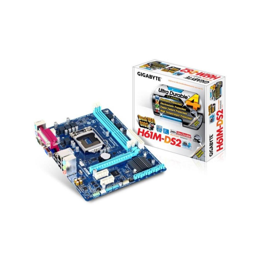 กิกะ H61M-DS2/H61M-S1 2.1 เมนบอร์ด Intel H61 LGA1155 DDR3 16GB Gigabit NIC 8-Channel Micro ATX รองรั