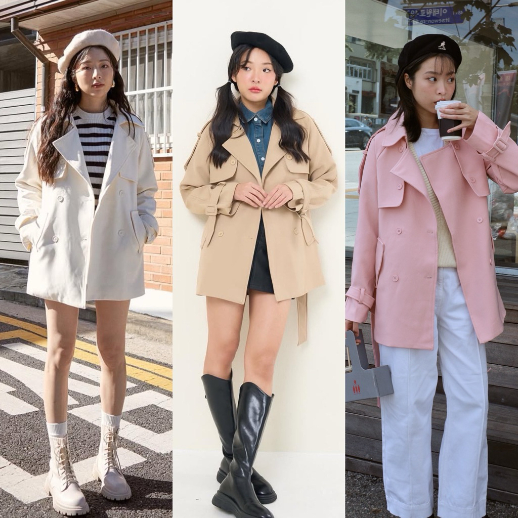 umore.made ✨ Baby claire trench coat เทรนช์โค้ท แบบสั้น ทรงน่ารักโซคิ้ววมากๆๆ💖