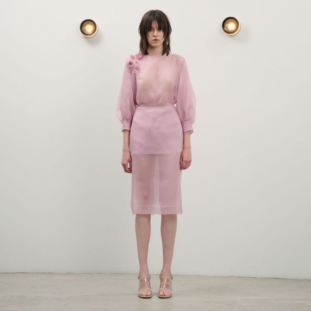 CHER'Z - RW2529 กระโปรงทรงสอบผ้าออร์แกนซ่า