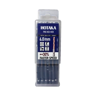 (ก้านกลม-เหลี่ยม 8.0mm-10.0mm) ดอกสว่านเจาะเหล็ก Co5 M35 แบรนด์ "HOTAKA" ผสมโคบอลต์ 5% ทนทาน ดอกคม